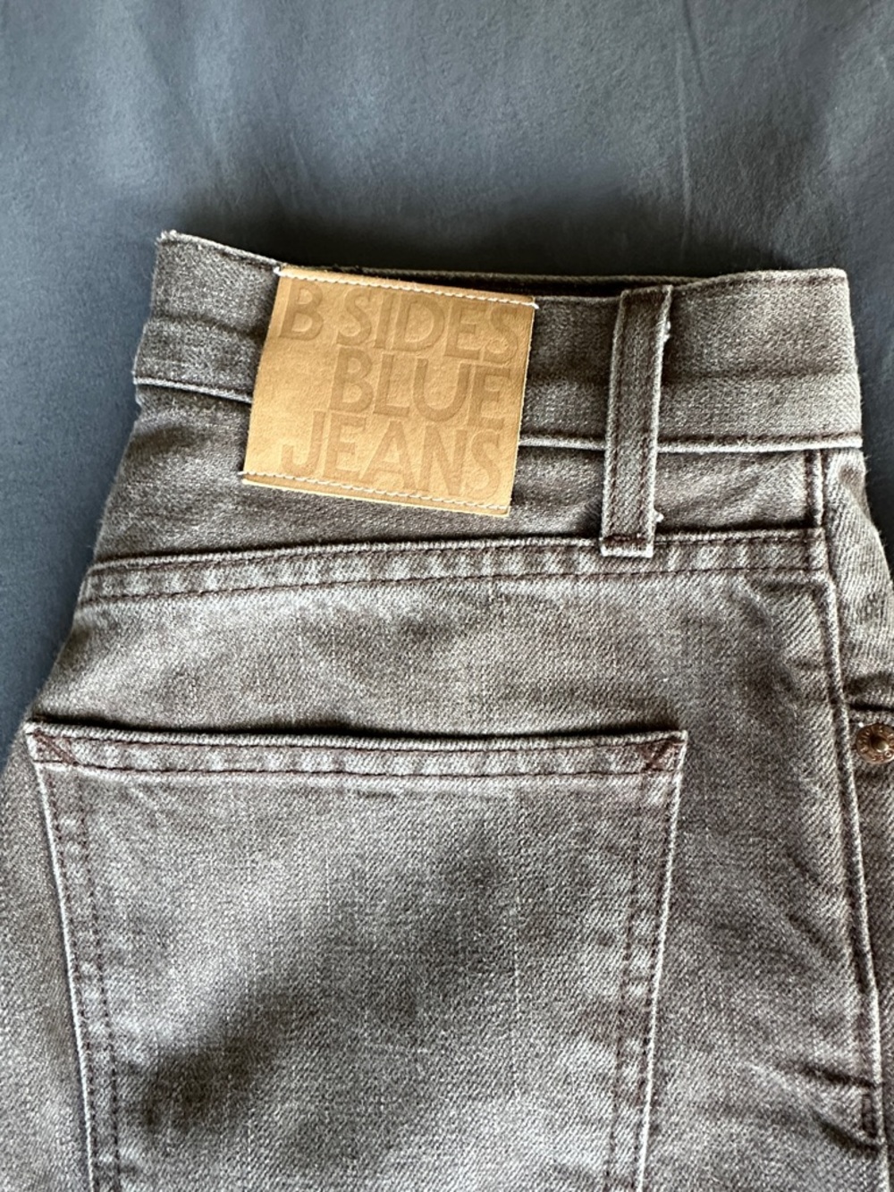B SIDES Washed light brown jeans